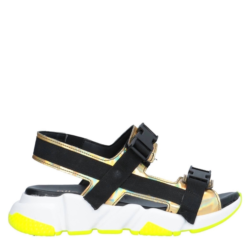 NILA & NILA Athleisure Gold & Neon green Sandals - 8.5 Made In Italy